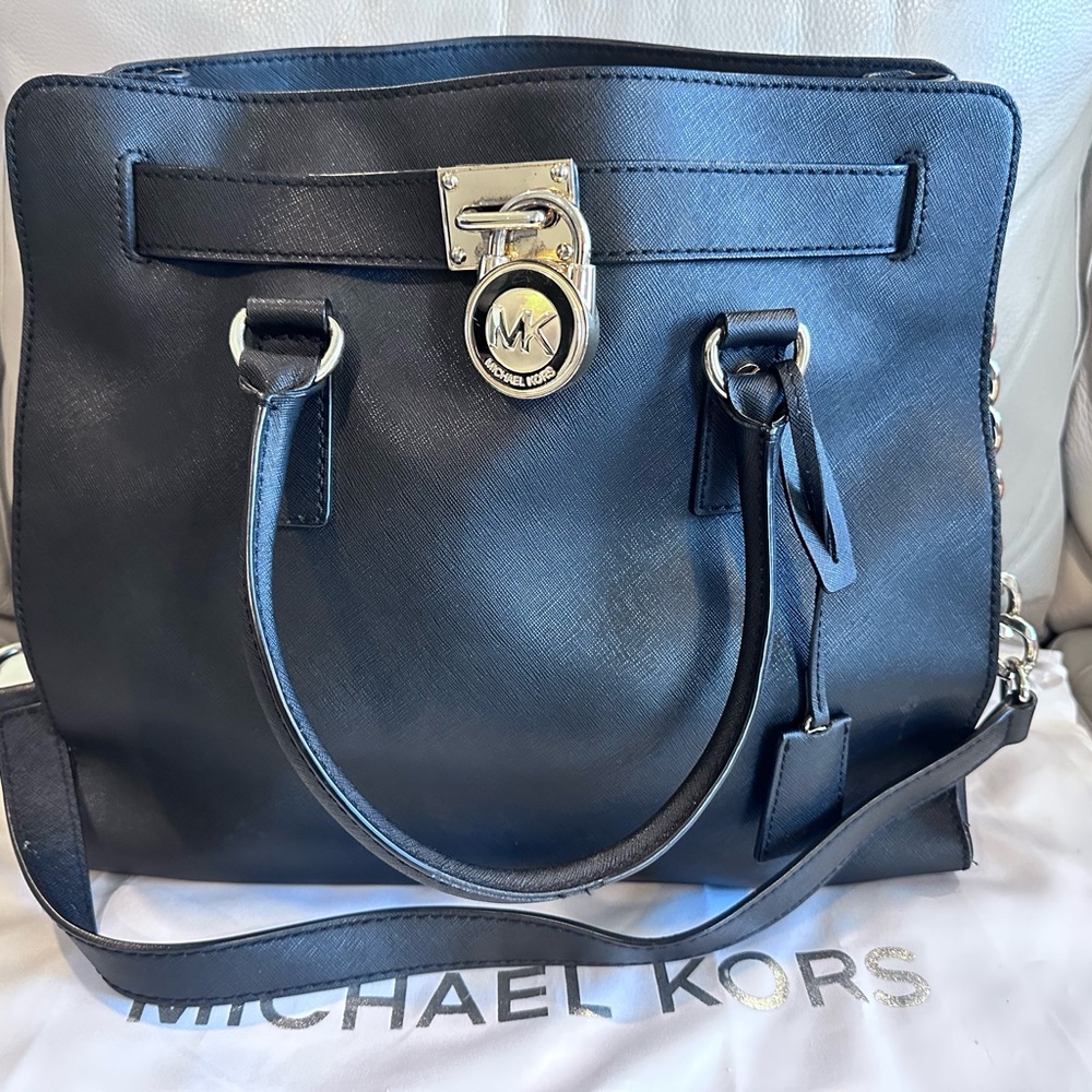 MICHAEL Michael Kors Black and Silver Tote